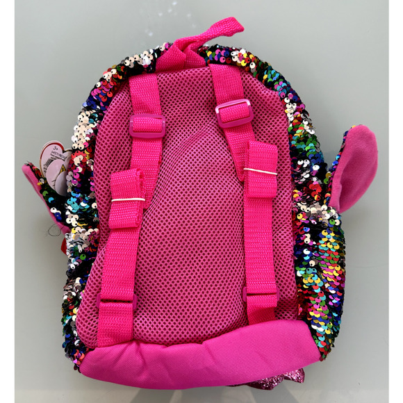 TY Flippables Sequin Owen the Owl Backpack for Kids, 10-in Tall - Picture 2 of 7